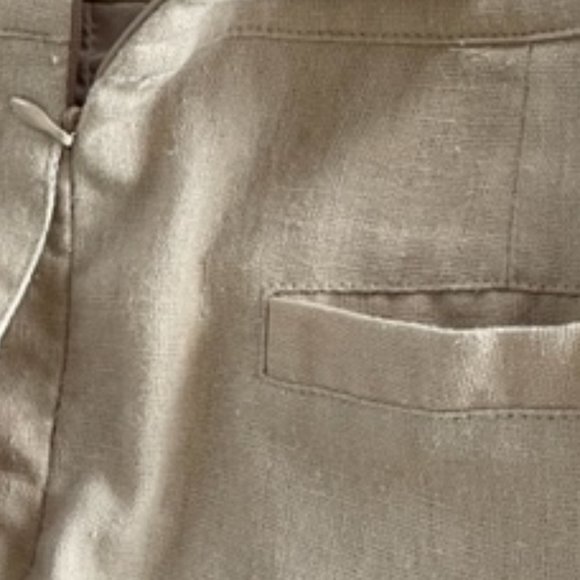 LINEN LOOK PLEATED SHORTS Scalloped Hem, 4 Pockets SUPER CUTE - Picture 11 of 16